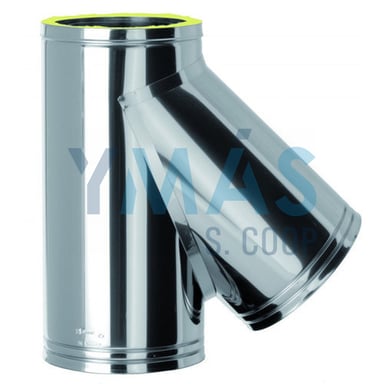 TE ESTUFA 90§ DOBLE PARED INOX 304/304 200MM