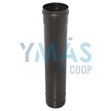 TUBO ESTUFA 445MM PELLET VITRIFICADO NEGRO 80