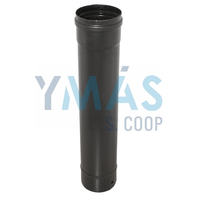 TUBO ESTUFA 445MM PELLET VITRIFICADO NEGRO 80