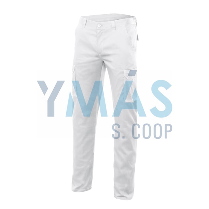 PANTALON MULTIBOLSILLO STRETCH BLANCO T-40