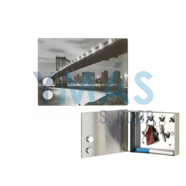 CAJA LLAVES MAGNETICA PUENTE BROOKLYN 22X16X6