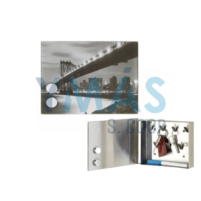 CAJA LLAVES MAGNETICA PUENTE BROOKLYN 22X16X6