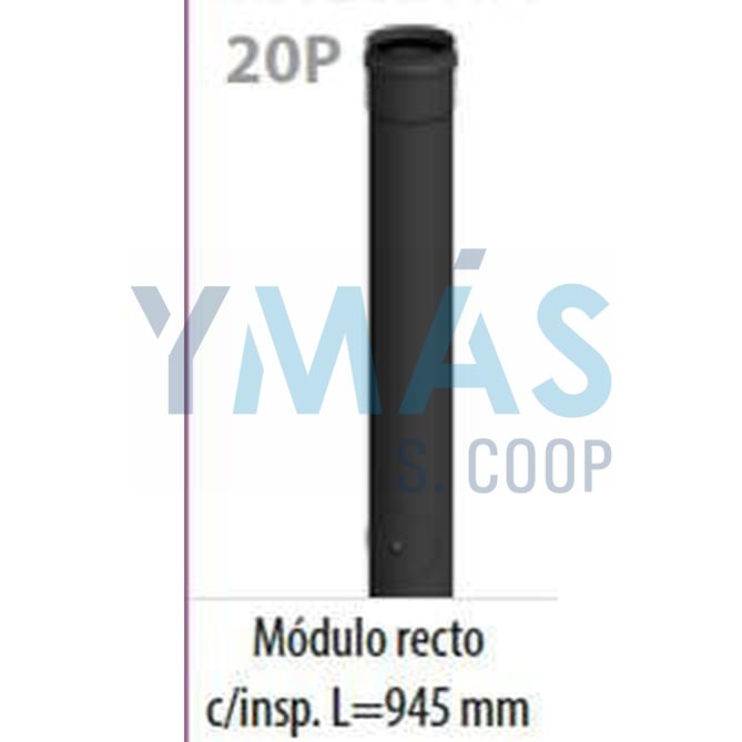 TUBO CON INSPECCION 945MM PELLET VITRIFICADO 80