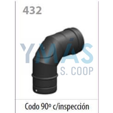 CODO C/INSPECCION 90 GRADOS PELLET VITRIFICADO 80