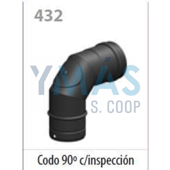 CODO C/INSPECCION 90 GRADOS PELLET VITRIFICADO 80