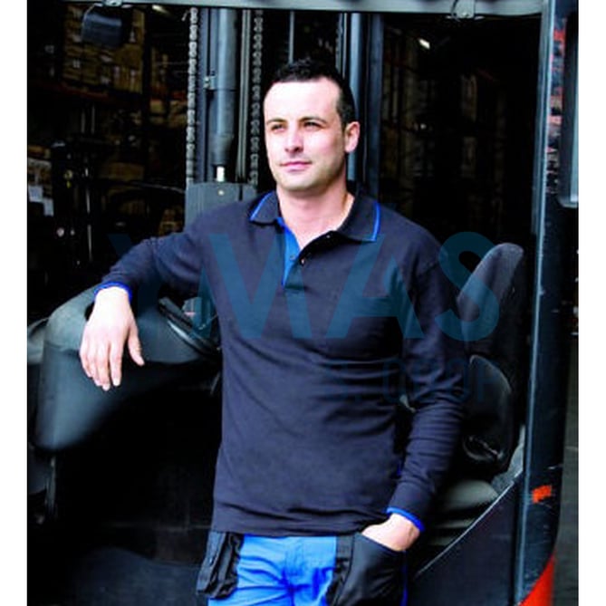 POLO TOP RANGE MANGA LARGA NEGRO AZULINA S