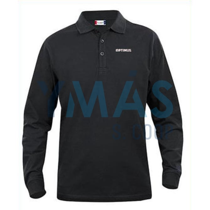 POLO OPTIMUS MANGA LARGA ANTRACITA XXL