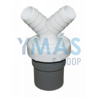 ENLACE MIXTO TUBO LISO ENCOLAR DOBLE TOMA PVC 40