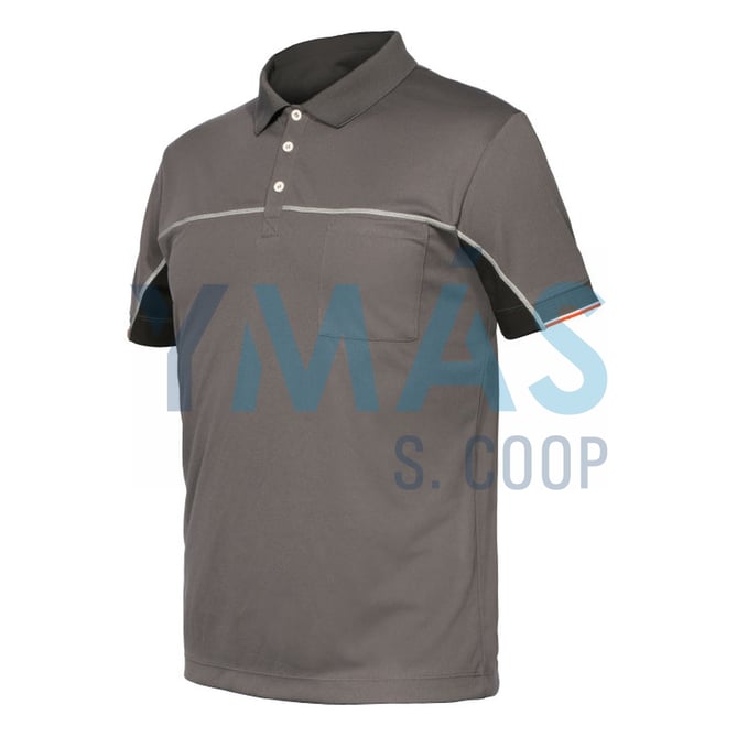 POLO MANGA CORTA ISSA EXTREME GRIS CLARO XXL