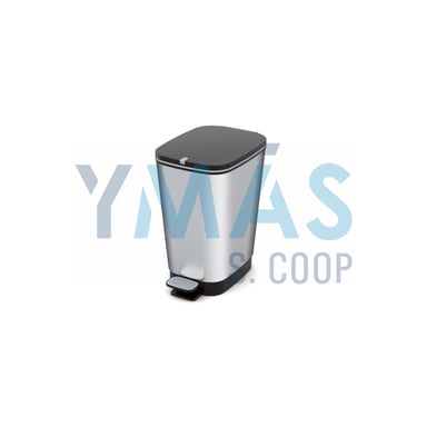 CUBO BASURA C/PEDAL 30L PLATA CHIC BIN M