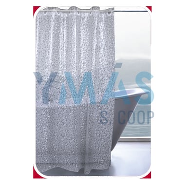 CORTINA BAÑO 3D 180X200CM EVA DROP