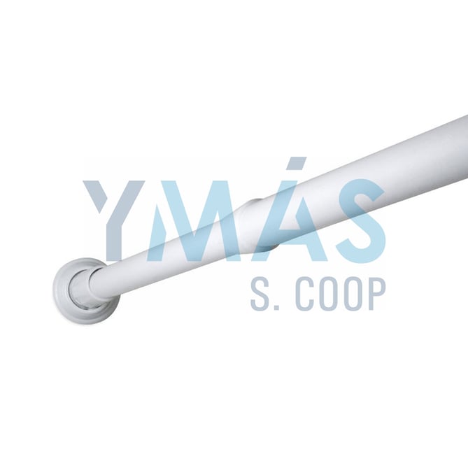 BARRA BAÑO ALUMINIO RECTA EXTENSIBLE 75-115 BLANC