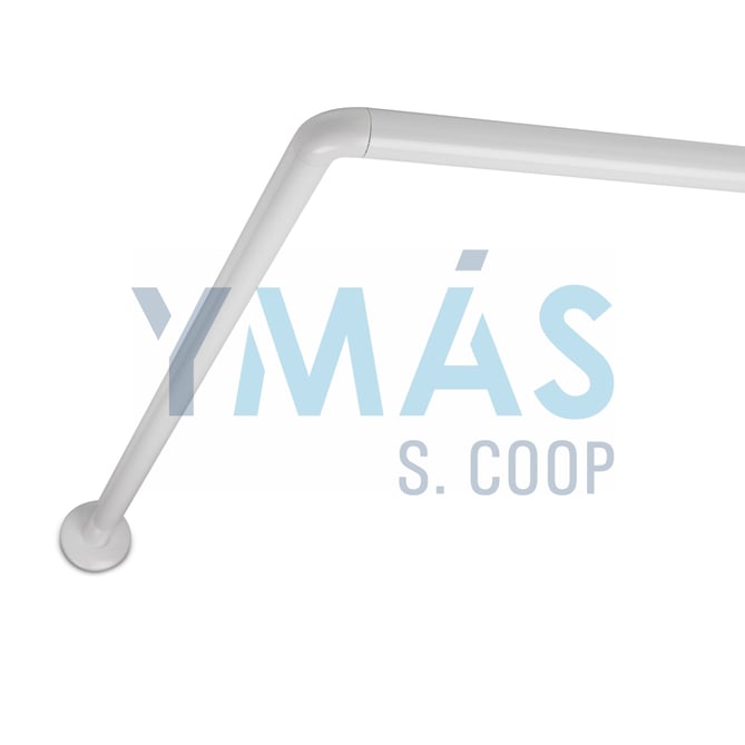 BARRA BAÑO ALUMINIO CURVA 90X90 BLANCO