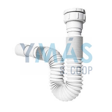 SIFON EXTENSIBLE 40MM 1 1/2 30/80CM RACORD PLAST.