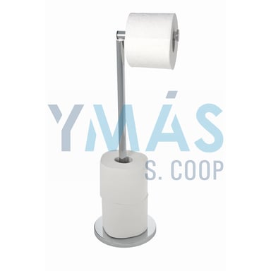 PORTARROLLO BAÑO PIE INOX CON RESERVA VERTICAL