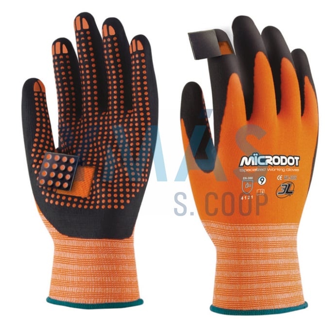 GUANTE NYLON NITRILO FOAM MICRODOT 10