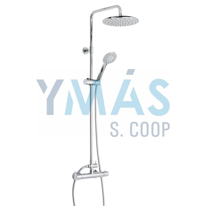SET COLUMNA DUCHA FIJA Y MANUAL TERMOSTATICA