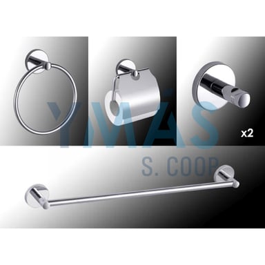 ESTUCHE BAÑO B SMART 5 PIEZAS CROMO