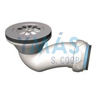 VALVULA PLATO DUCHA 60MM SALIDA CON CURVA 40MM