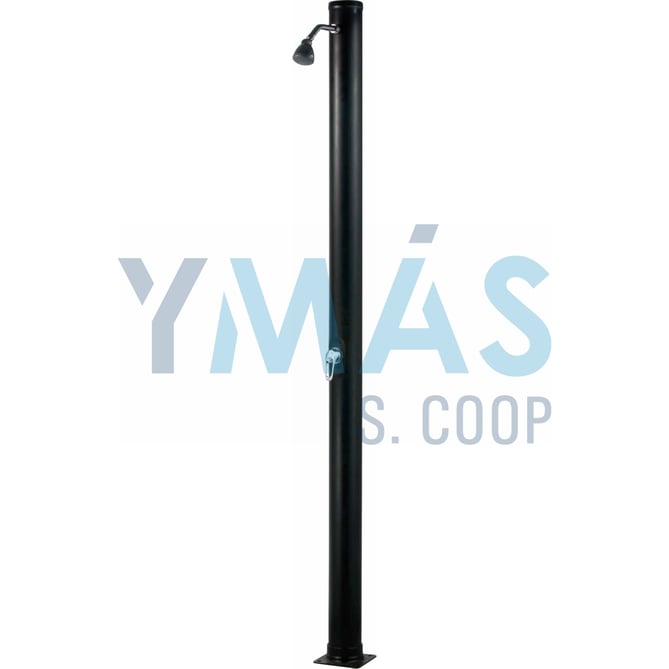 DUCHA SOLAR RECTA PVC NEGRO 20L