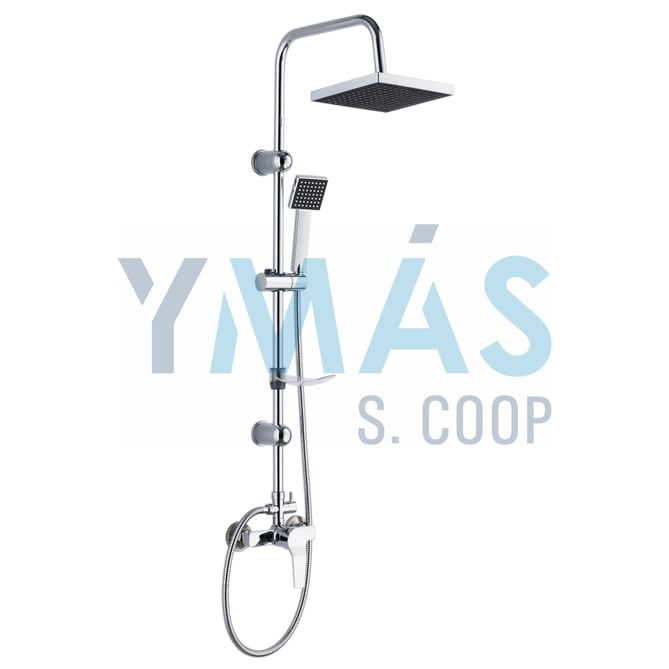 SET COLUMNA DUCHA Y ROCIADOR CROMADO TINEO