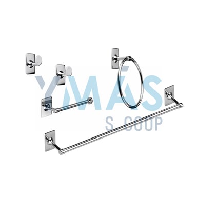 ESTUCHE BAÑO 5 PIEZAS ACERO INOX