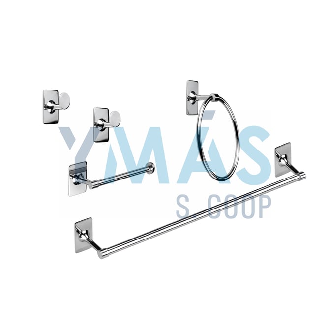 ESTUCHE BAÑO 5 PIEZAS ACERO INOX