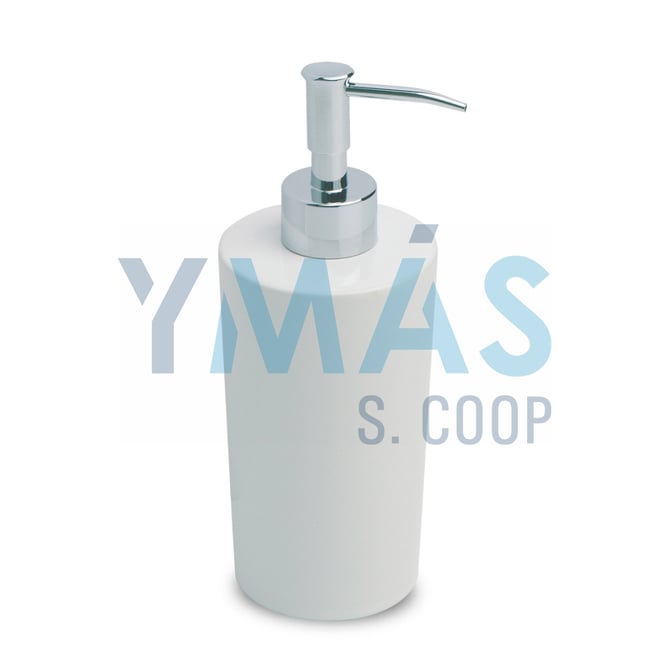 DOSIFICADOR JABON BAÑO RONDA CERAMICA BLANCA