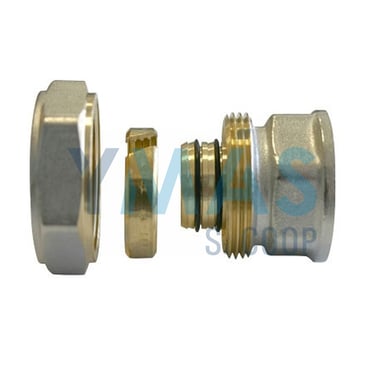 ENLACE MIXTO A COMPRESION HEMBRA A COBRE DN15X1/2