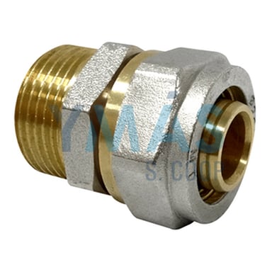 ENLACE MIXTO A COMPRESION MACHO MULTICAPA DN25X1