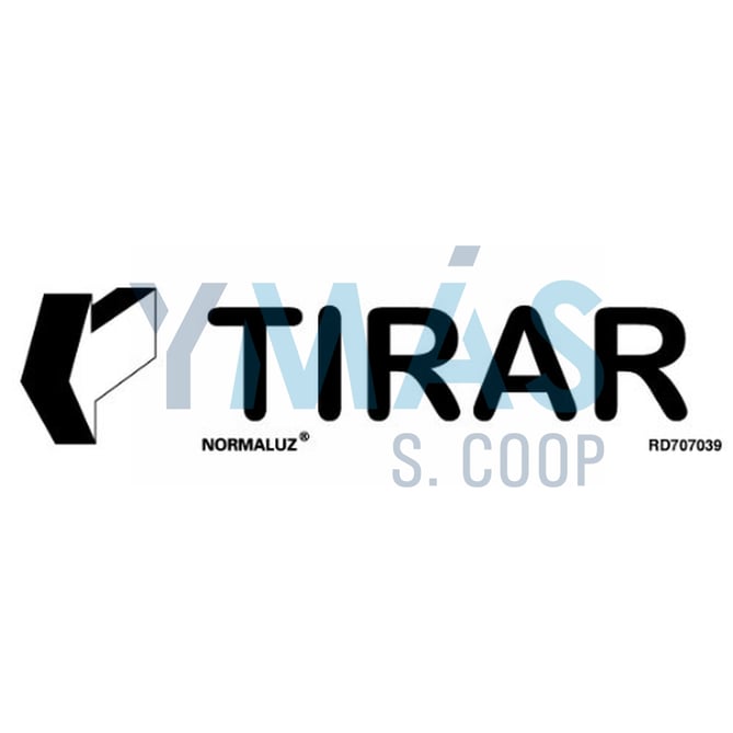 SEÑAL TIRAR INOX ADHESIVO 5X20CM
