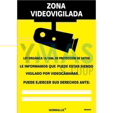 SEÑAL PVC CAMARA VIGILANCIA 21X30CM