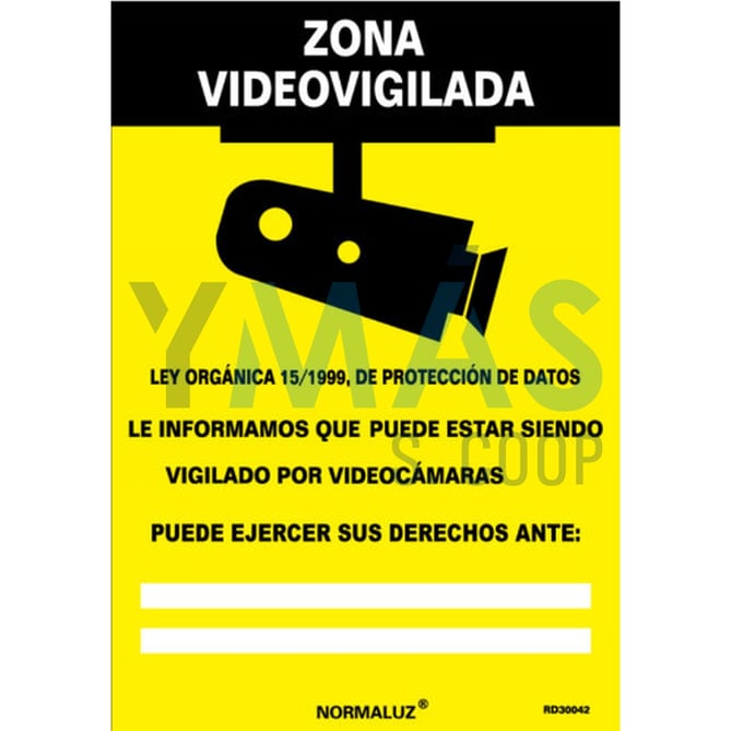 SEÑAL PVC CAMARA VIGILANCIA 21X30CM