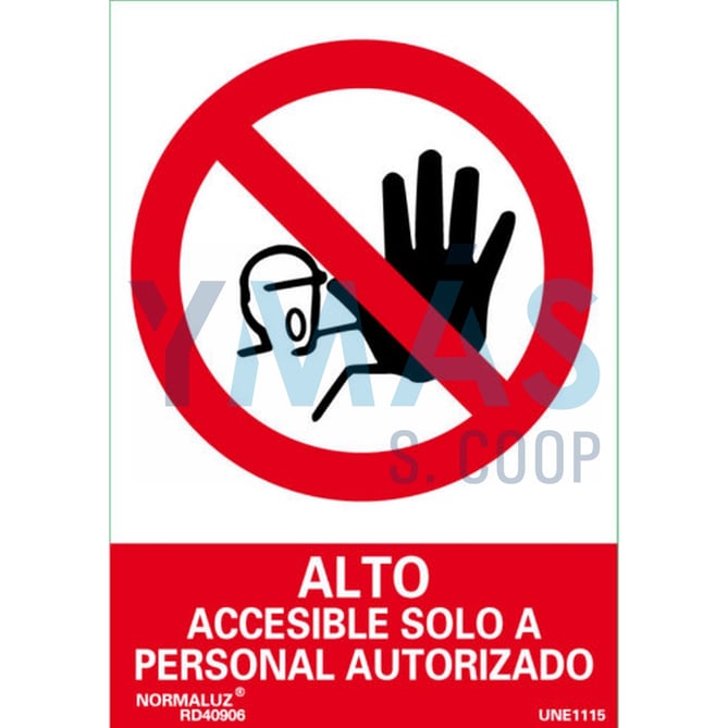 SEÑAL PVC PVC 21X30 PROH.PASO PERSONAL NO AUTORIZ