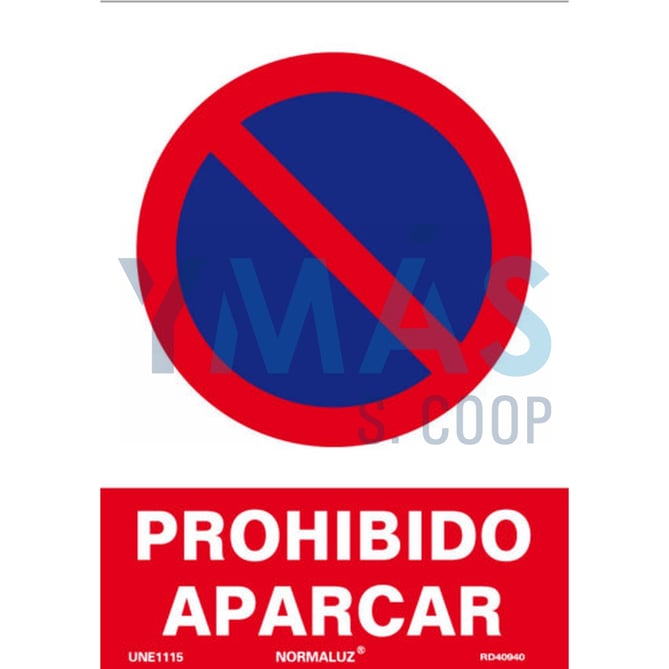SEÑAL PVC PROHIBIDO APARCAR 21X30CM