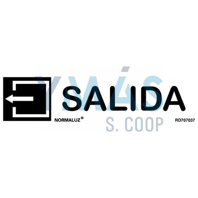 SEÑAL SALIDA INOX ADHESIVA 5X20CM