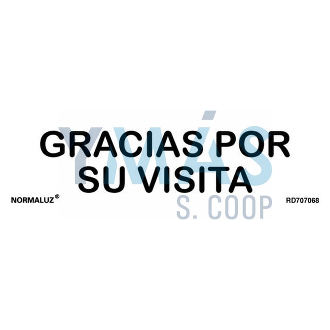 SEÑAL GRACIAS POR SU VISITA INOX ADHESIVA 5X20CM