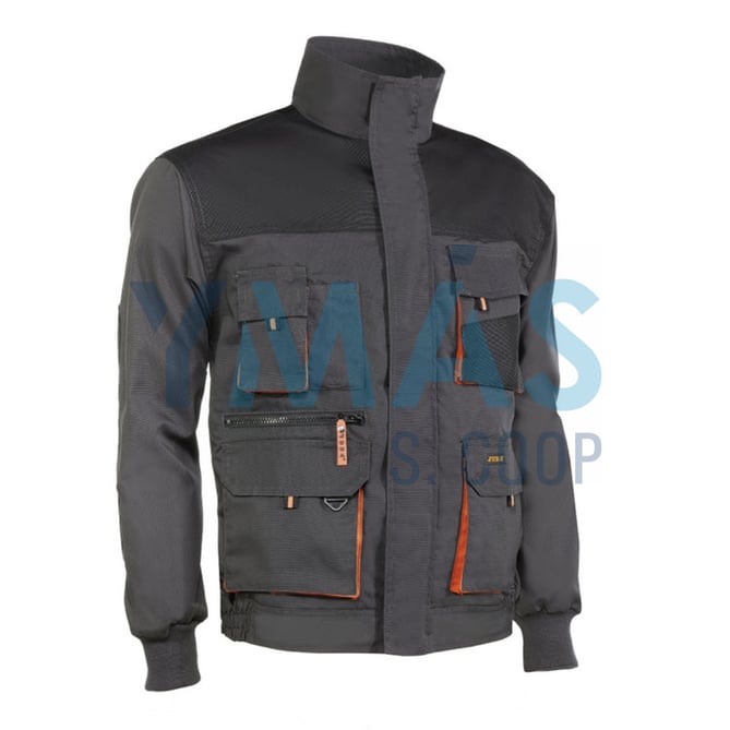 CHAQUETA TOP RANGE NEGRO NARANJA XXXL