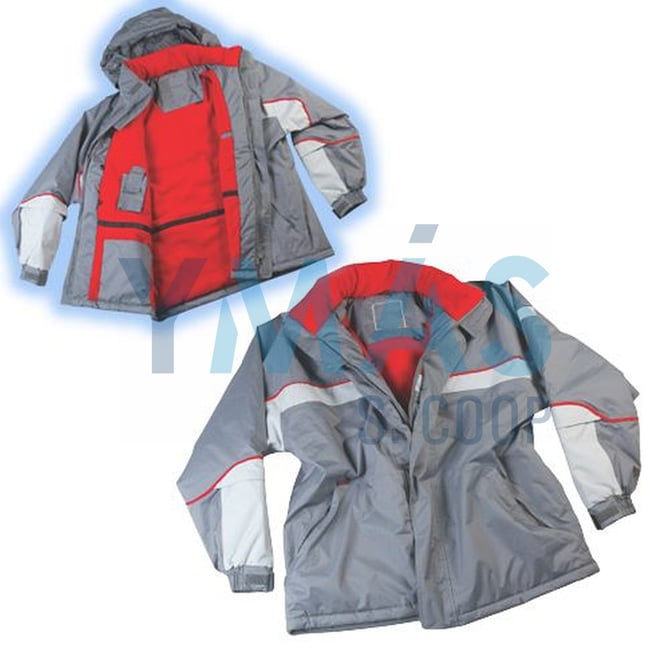 PARKA POL.MUNDAKA GRIS/ROJO F/POLAR XXL