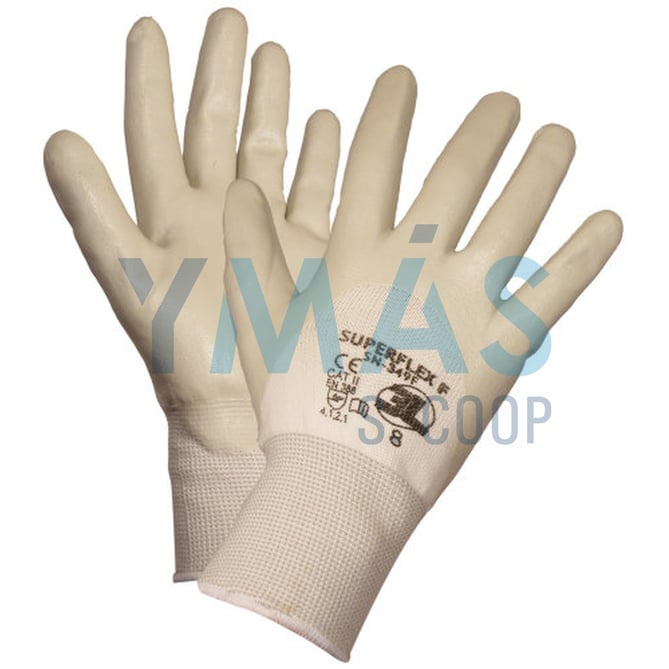 GUANTE NITRILO POLIAMIDA SUPERFLEX GRIS 8