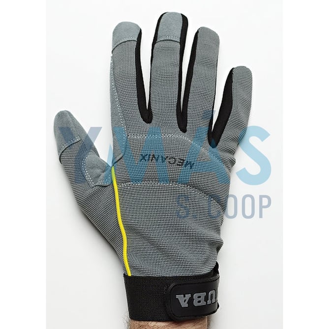 GUANTE PIEL MECANIX GRIS REFUERZO 8