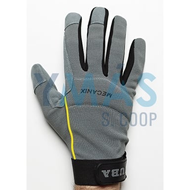 GUANTE PIEL MECANIX GRIS REFUERZO 9