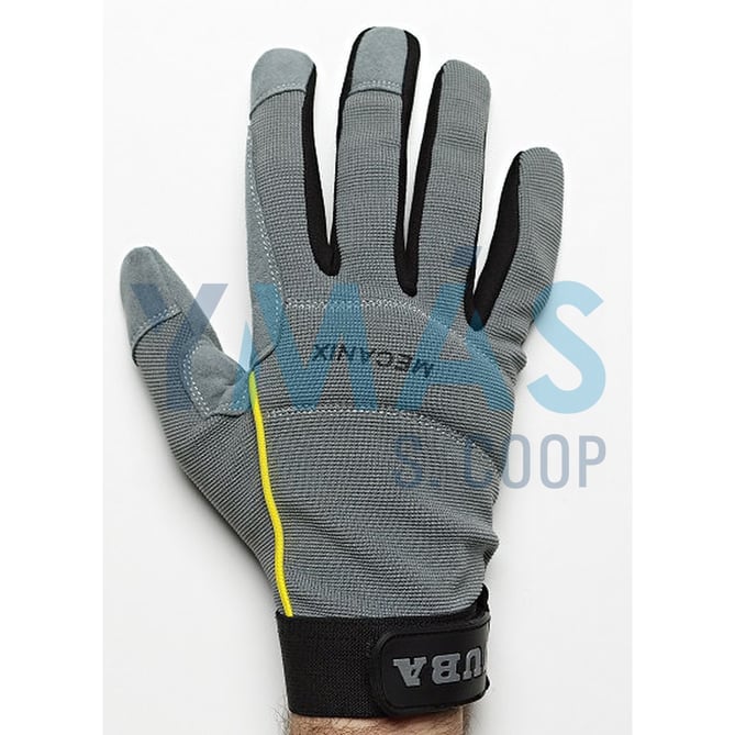 GUANTE PIEL MECANIX GRIS REFUERZO 9