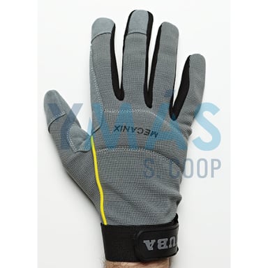 GUANTE PIEL MECANIX GRIS REFUERZO 10