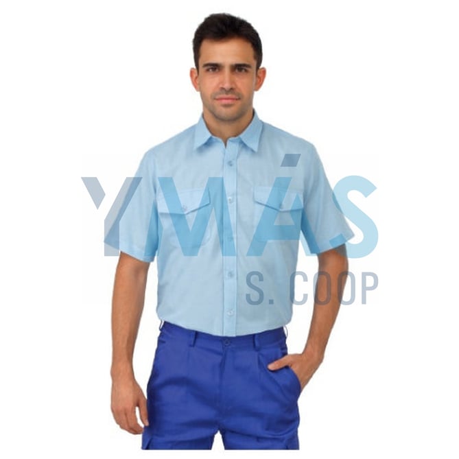 CAMISA TERGAL MANGA CORTA AZULINA L-5000 T40