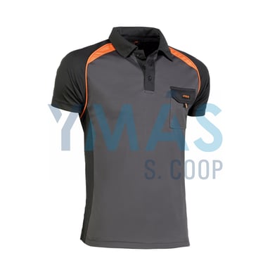 POLO COOLWAY TOP RANGE NEGRO NARANJA XL