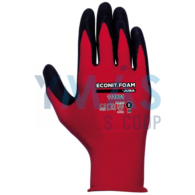 GUANTE ECONIT FOAM NYLON PALMA NITRILO 10