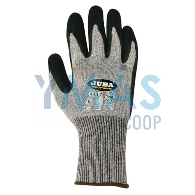 GUANTE A BRUSHG ALGODON SPANDEX PALMA NITRILO T 8