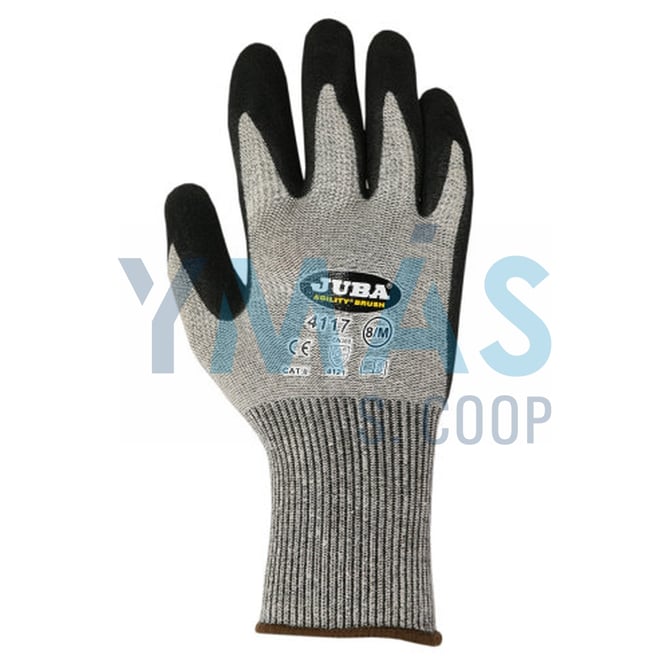 GUANTE A BRUSHG ALGODON SPANDEX PALMA NITRILO T 9