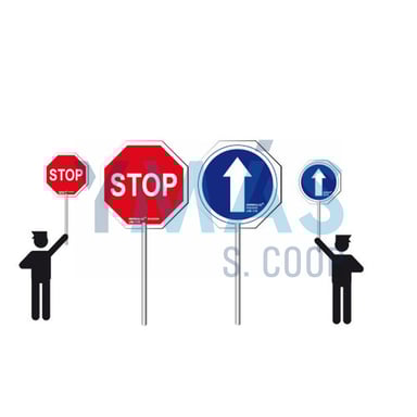 SEÑAL STOP-PASO CON MANGO